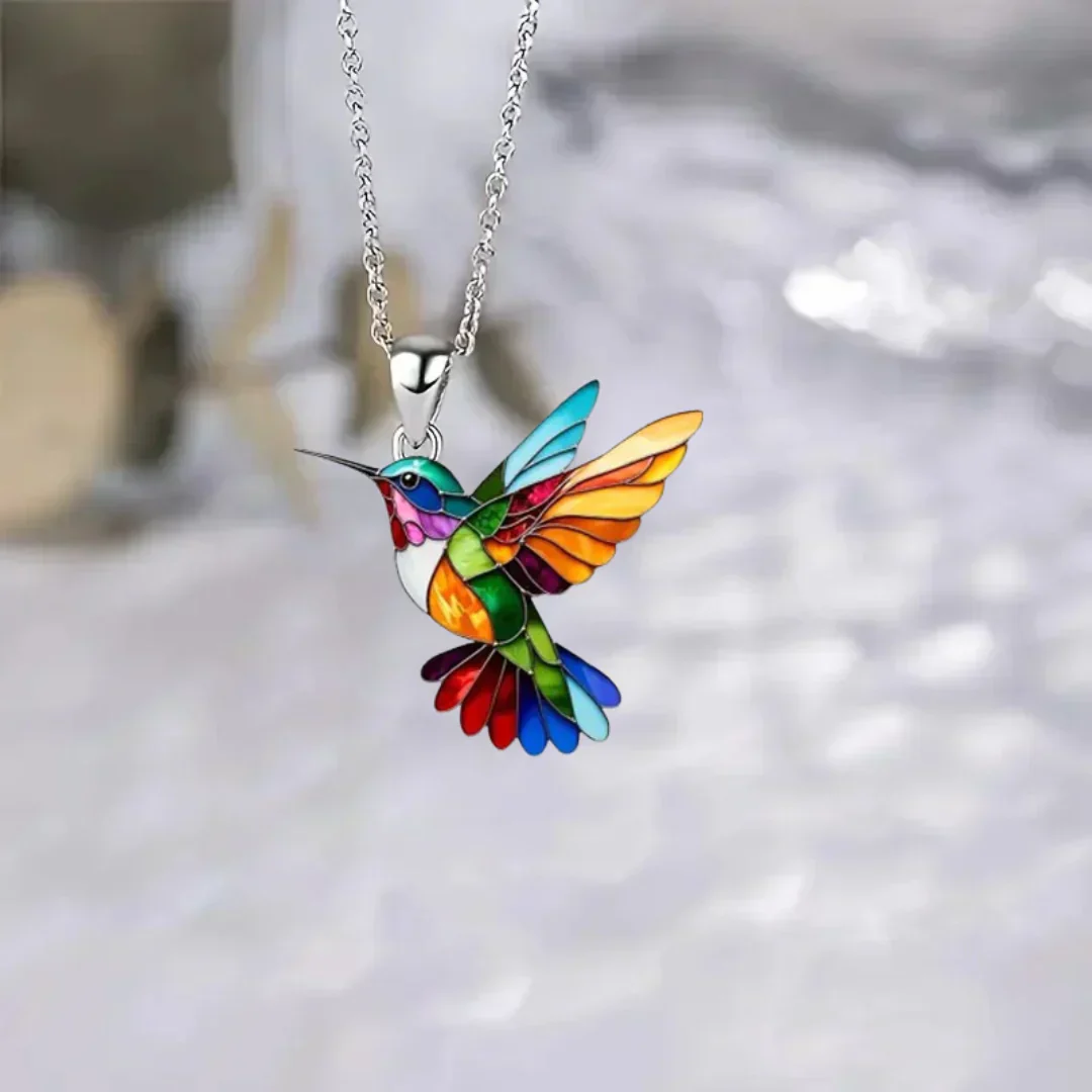 Precioso collar con colibrí y pendientes de regalo - Image 6