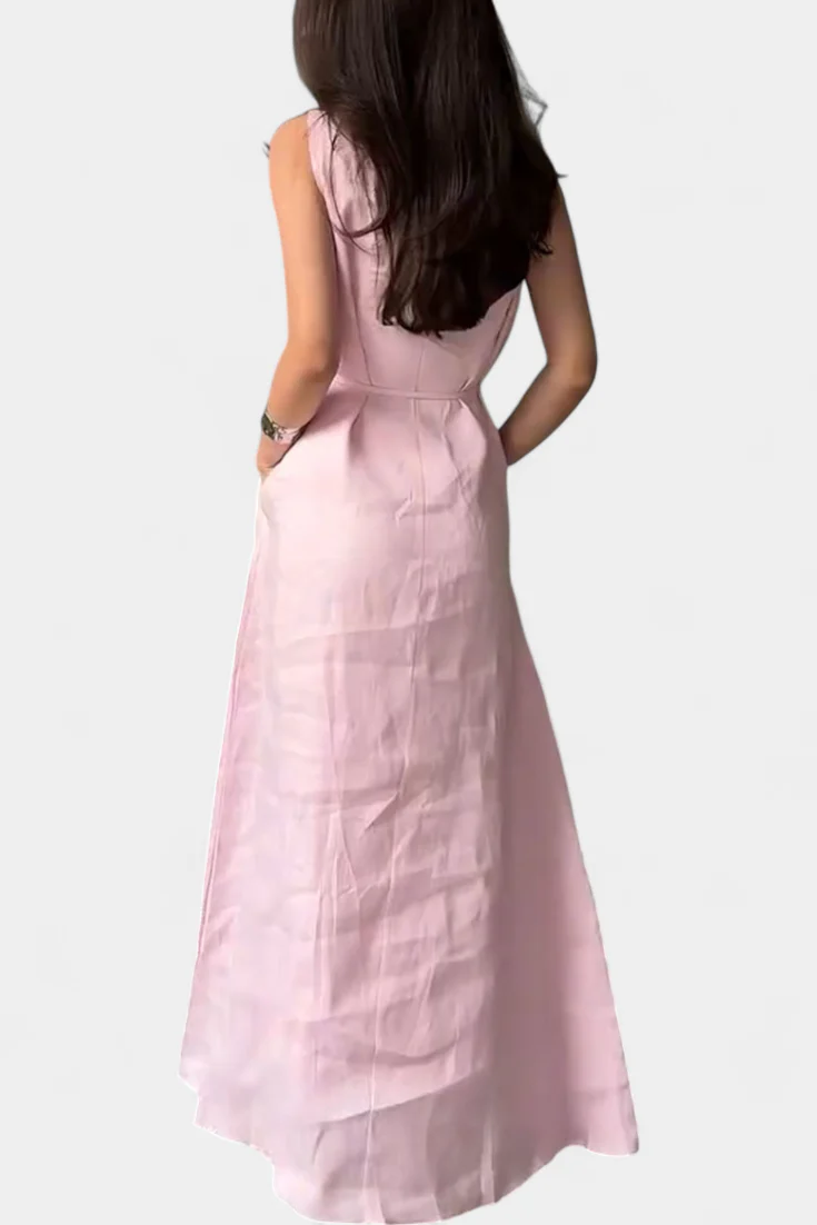 Rosetta Vestido Suave sin Mangas con Lazo Ajustable - Image 6
