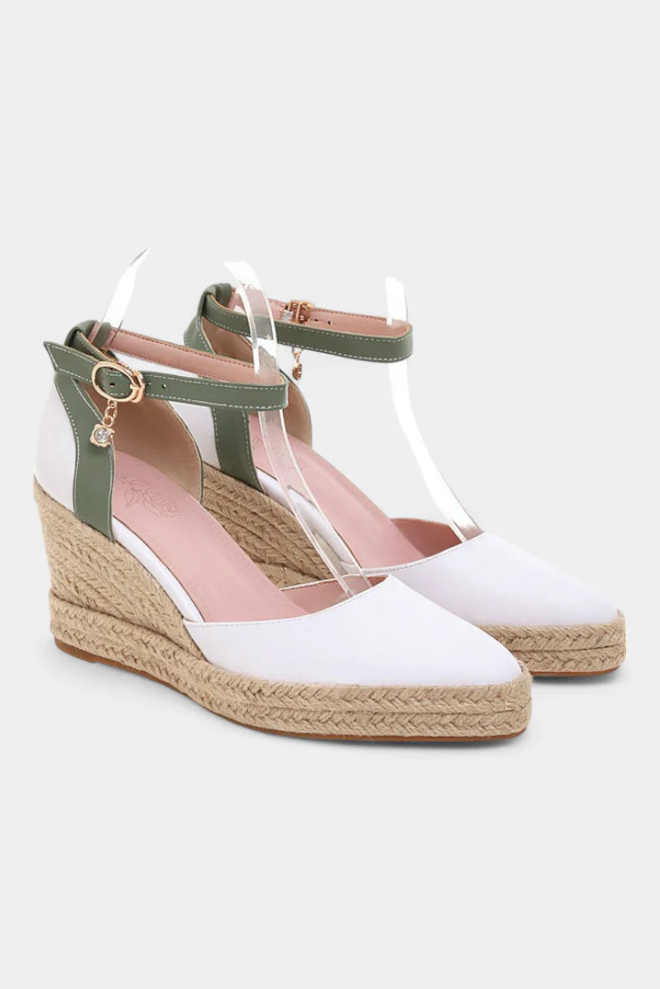 Dominga Sandalias de Cuña Estilo Espadrille con Tiras de Yute al Tobillo - Image 3