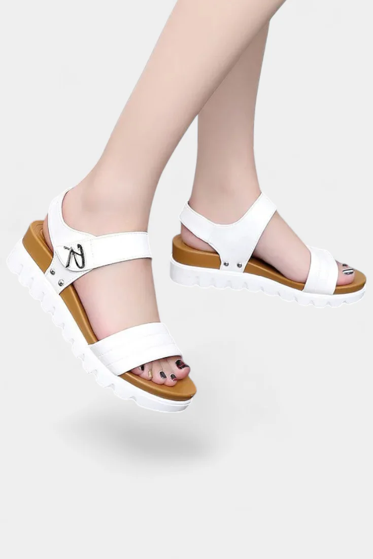 Clotide Sandalias de Plataforma Casual con Doble Correa y Hebilla Ajustable - Image 2