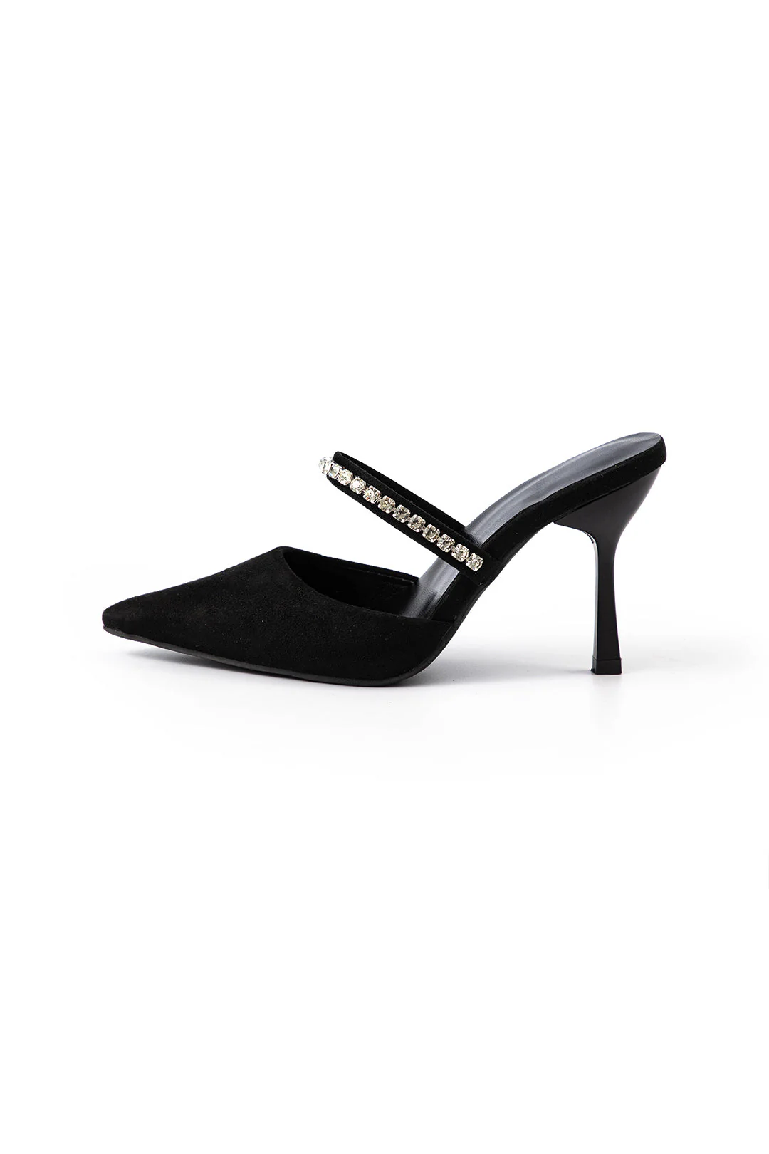 Sandalias de tacón alto con punta afilada adornadas con strass - Image 5