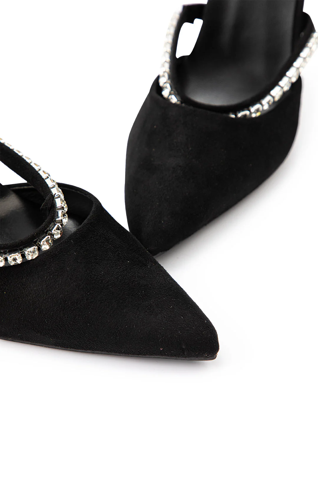 Sandalias de tacón alto con punta afilada adornadas con strass - Image 6