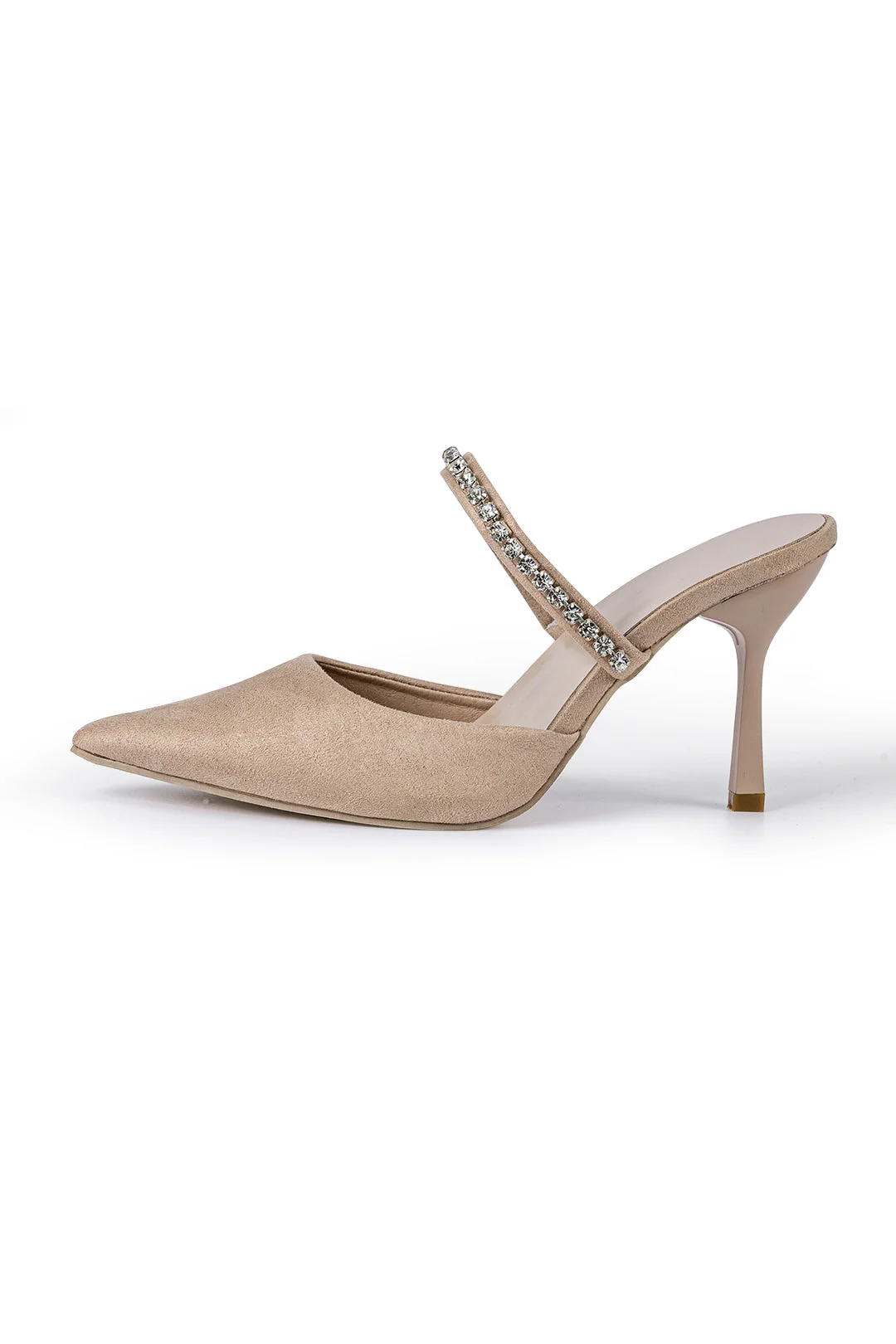 Sandalias de tacón alto con punta afilada adornadas con strass - Image 9