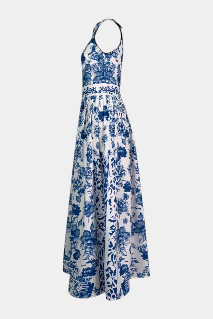 Shante Vestido A-Line Estampado Floral con Cuello Solapa - Image 4