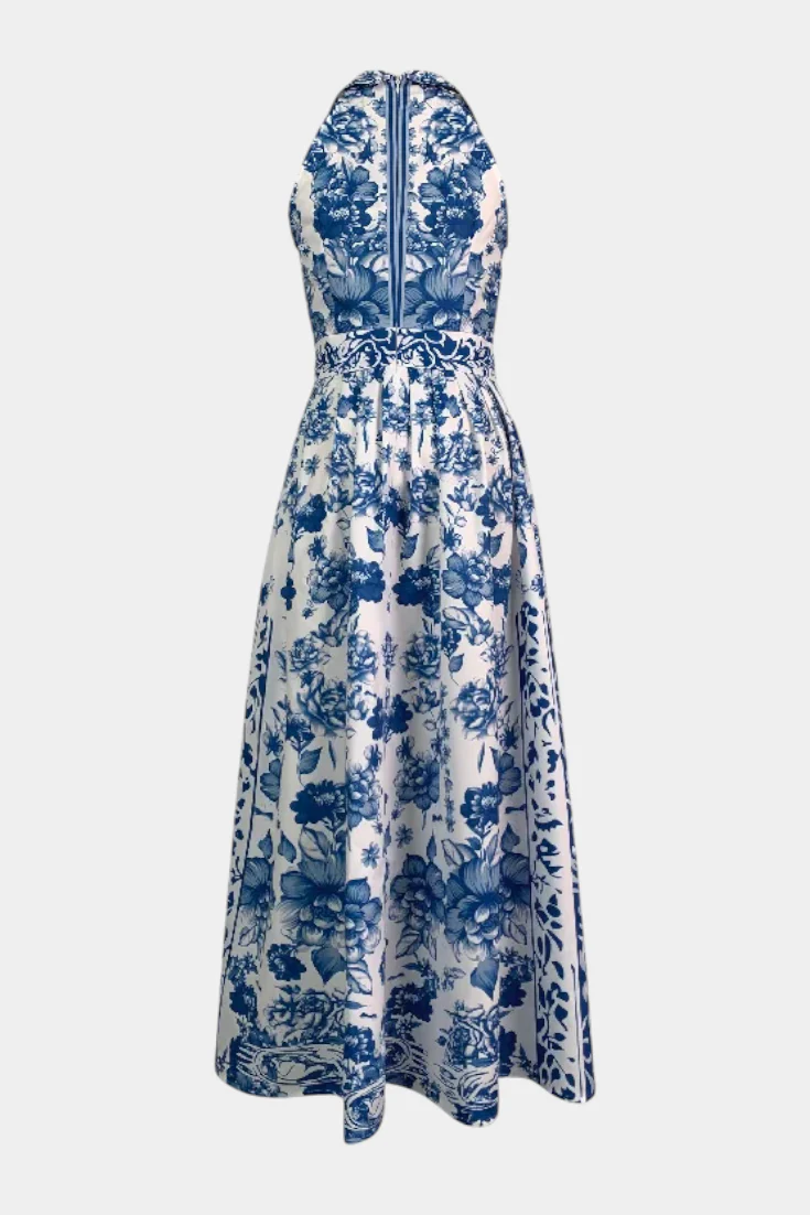 Shante Vestido A-Line Estampado Floral con Cuello Solapa - Image 5