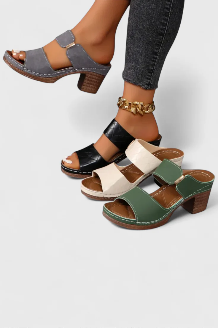 Tess Sandalias de confort ortopédico con tacón bloque - Image 3