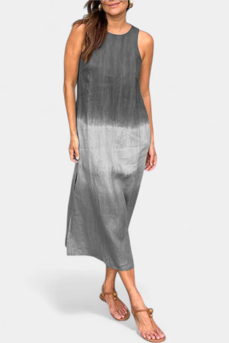 Taerra Vestido Sin Mangas con Estilo Tie-Dye en Degradé - Image 3