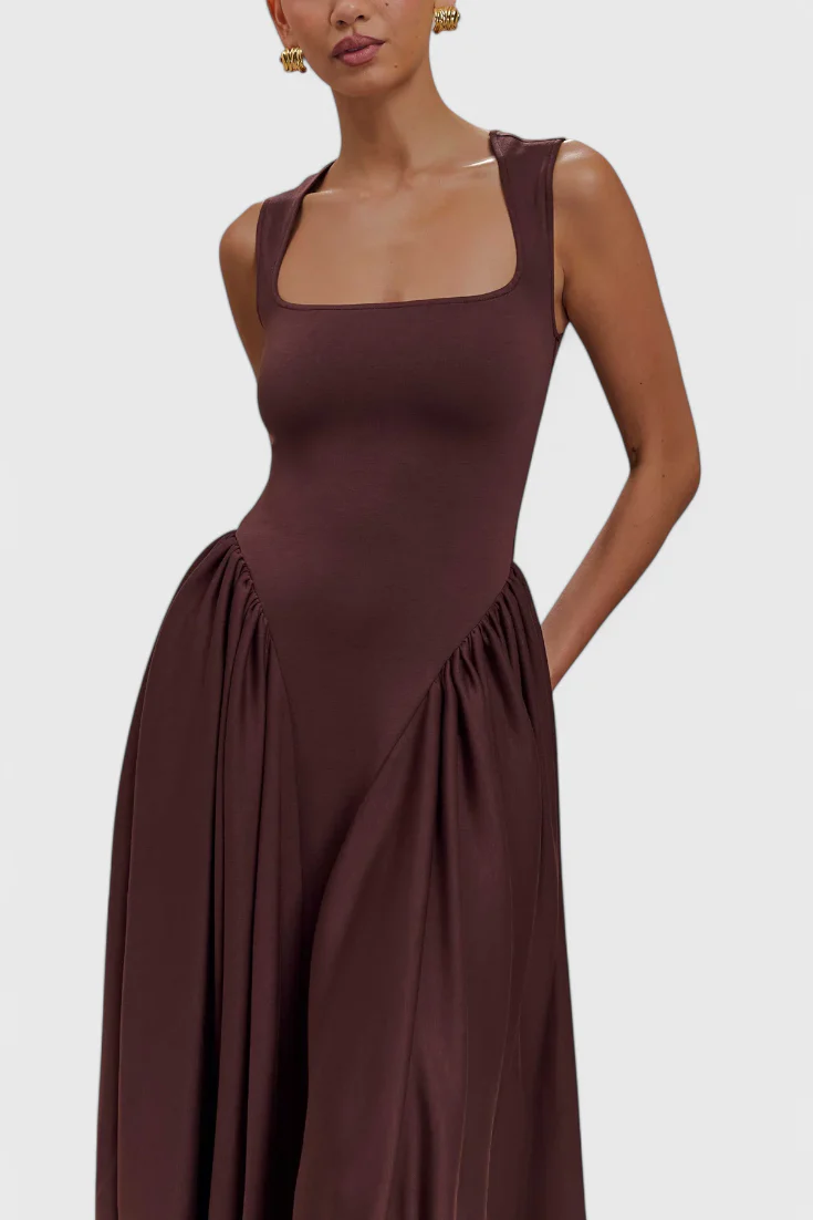 Verona Vestido Midi con Escote Cuadrado - Image 3