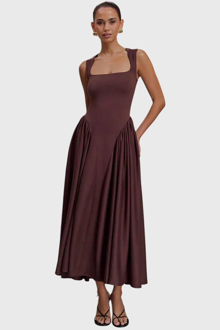 Verona Vestido Midi con Escote Cuadrado - Image 4