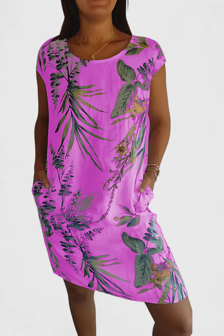 Tereza Vestido Cómodo de Cuello Redondo - Image 6