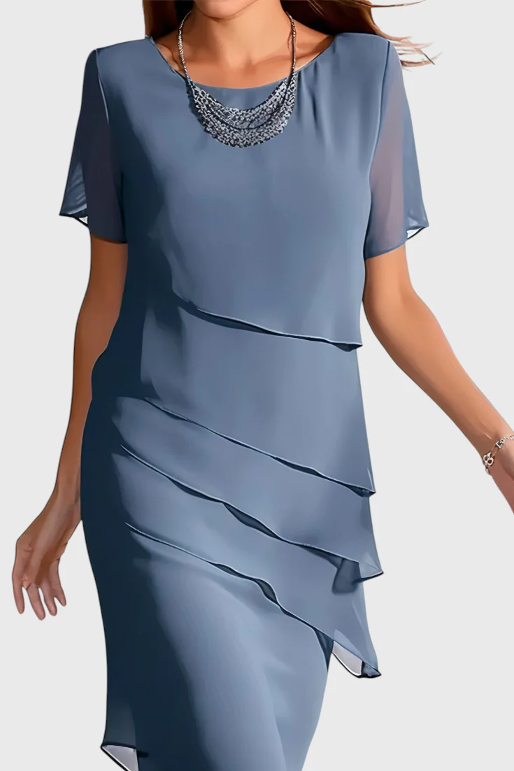 Mia Vestido de Gasa con Flecos - Image 3