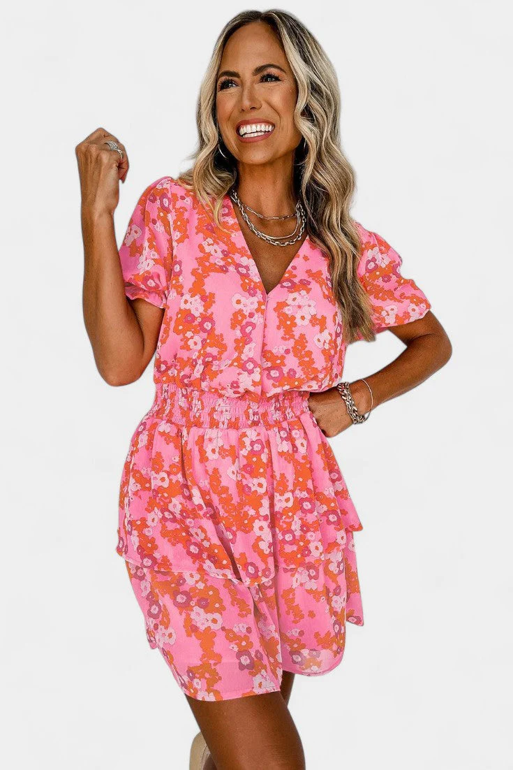 Kimberly Vestido Floral con Volantes con Escote en V - Image 2