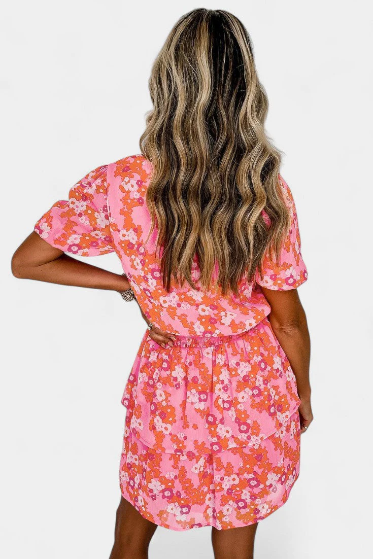 Kimberly Vestido Floral con Volantes con Escote en V - Image 4