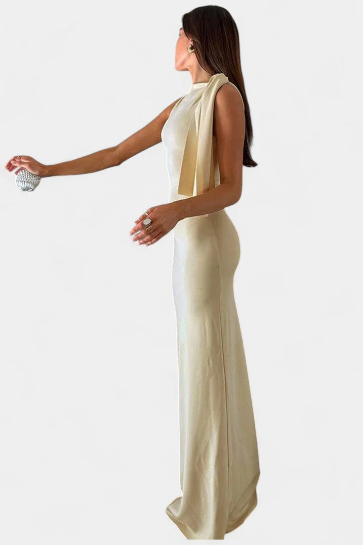Hope Vestido Maxi Drapado de Un Hombro - Image 4