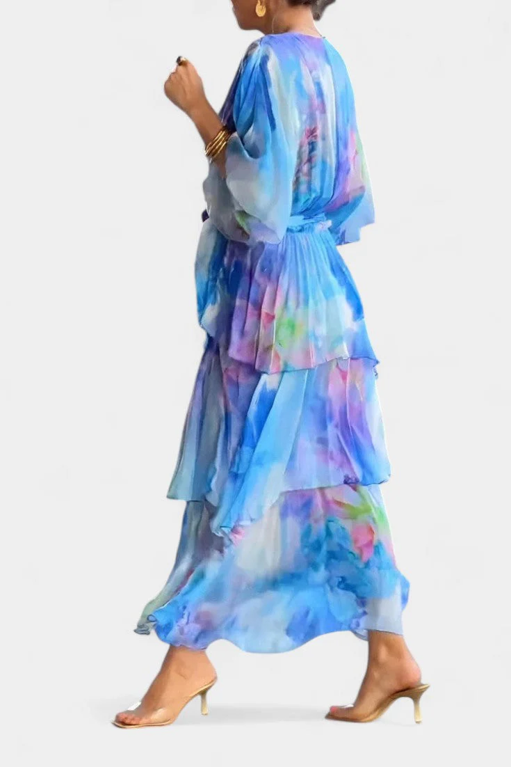 Carol Vestido Maxi Floral Acuarela - Image 3