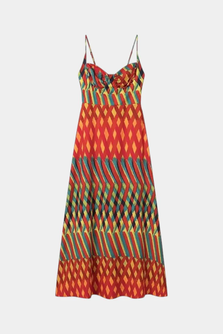 Océana Vestido Maxi Halter Abstracto - Image 4