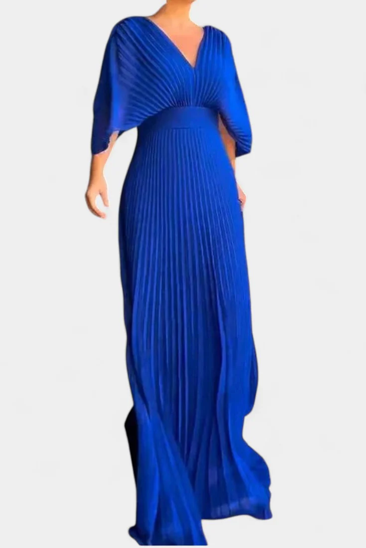 Anita Vestido Midi con Pliegues y Escote en V - Image 2