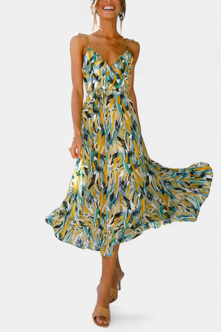 Fiona Vestido Midi de Impresión Vibrante - Image 7