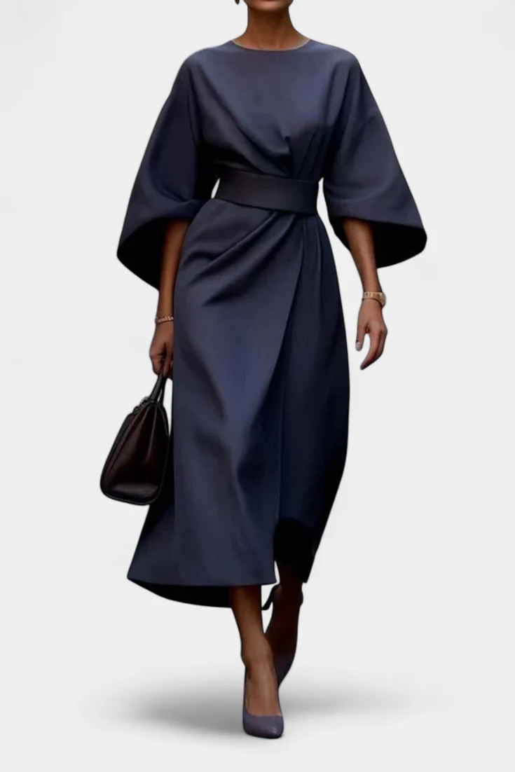 Micaela Vestido Midi de Manga Lantern - Image 5