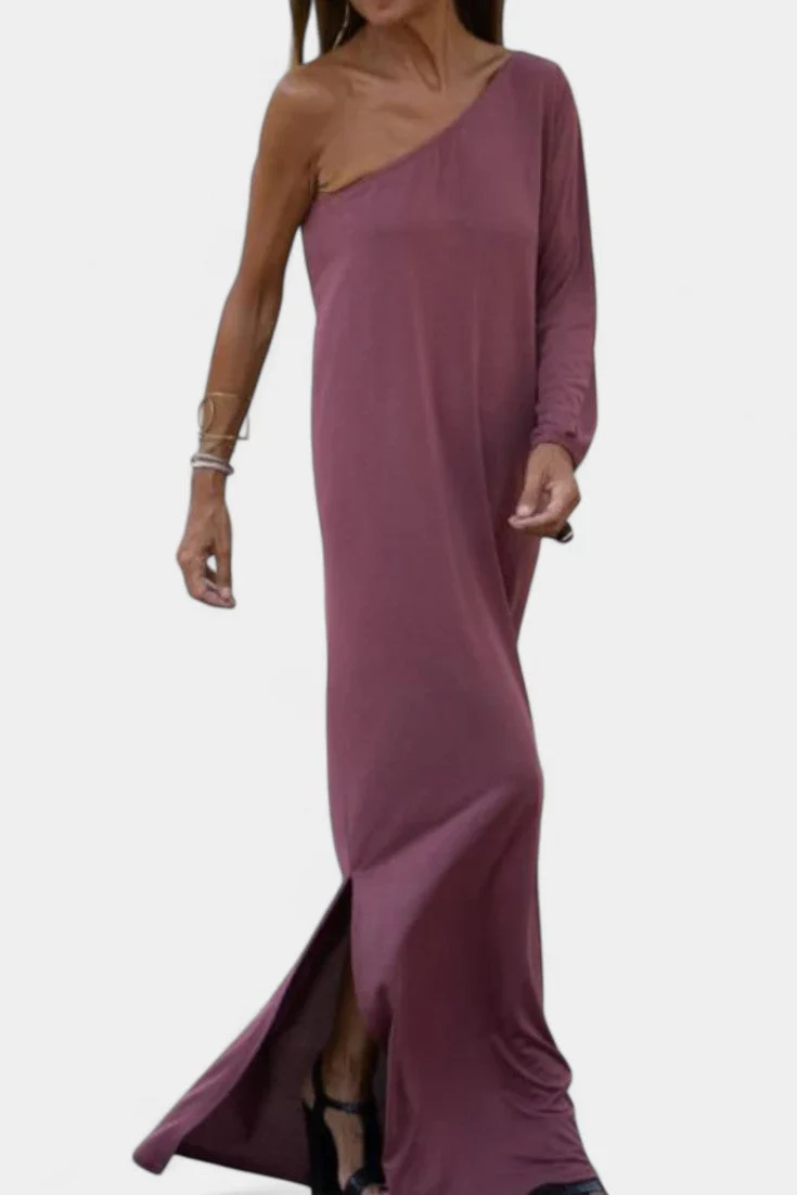 Maddie Vestido Midi Elegante de Un Hombro - Image 3