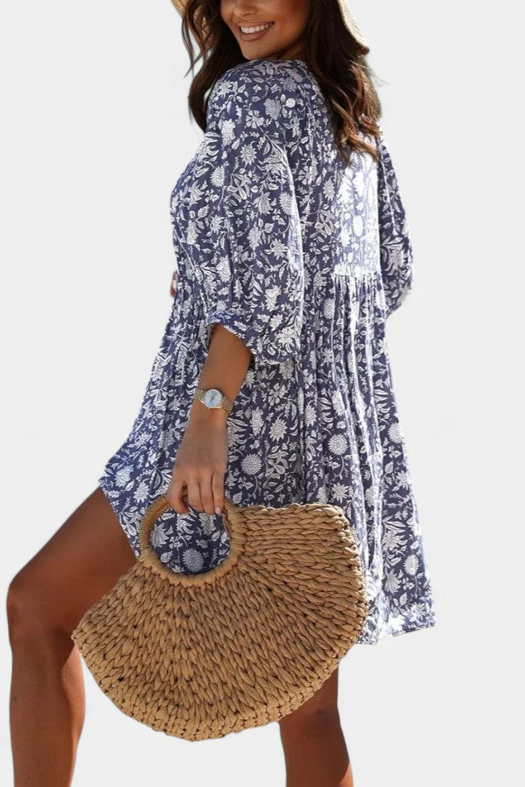 Daniela Vestido Mini Boho Floral - Image 2