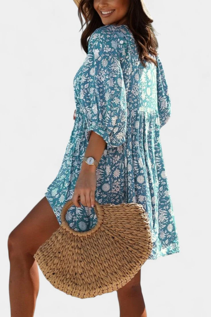 Daniela Vestido Mini Boho Floral - Image 5