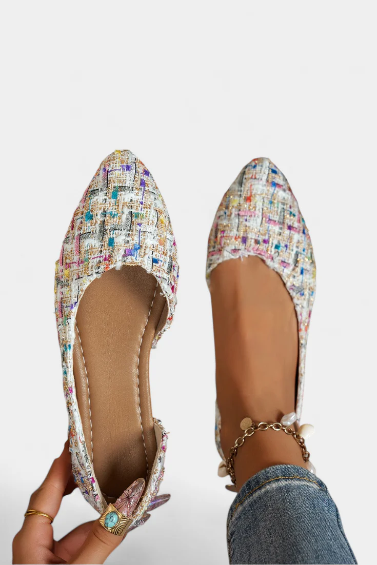 Crystal Zapatillas Tejidas Multicolores con Punta Afilada - Image 2