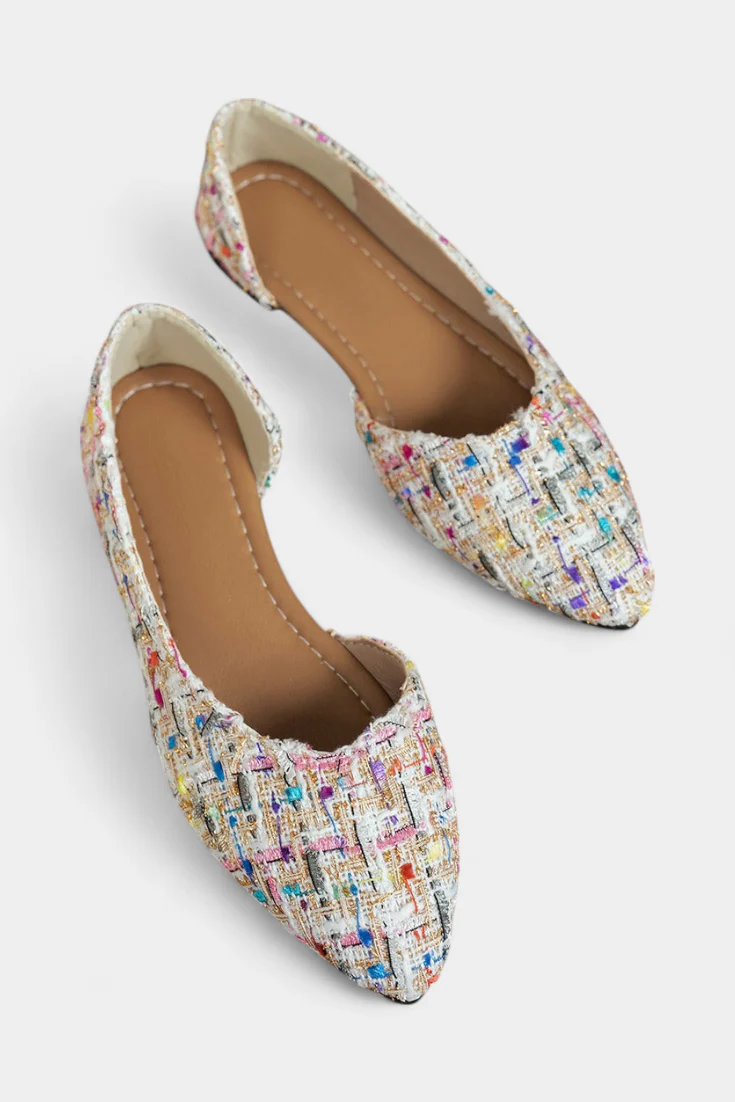 Crystal Zapatillas Tejidas Multicolores con Punta Afilada - Image 3