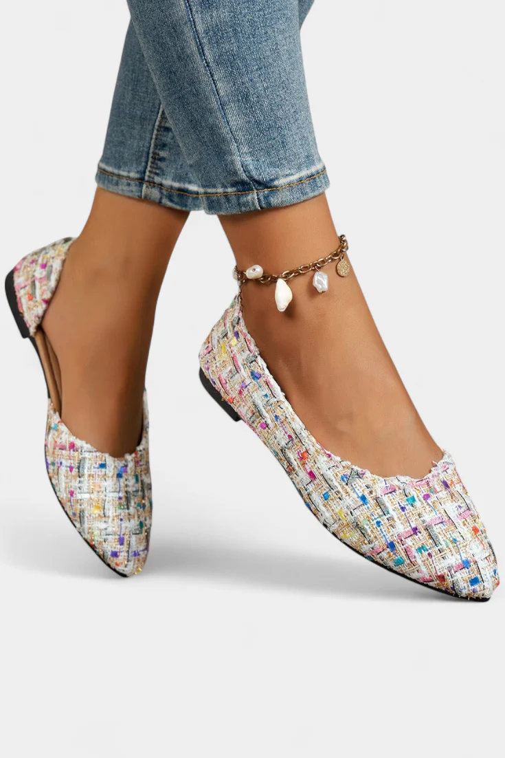 Crystal Zapatillas Tejidas Multicolores con Punta Afilada - Image 4