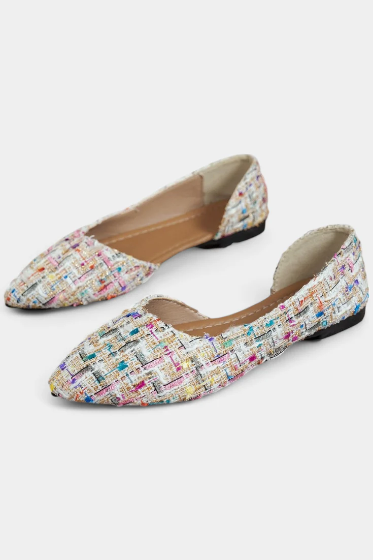 Crystal Zapatillas Tejidas Multicolores con Punta Afilada - Image 5