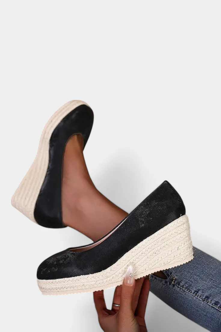 Laupa Zapatos de Plataforma con Suela Trenzada Estilo Espadrille - Image 3